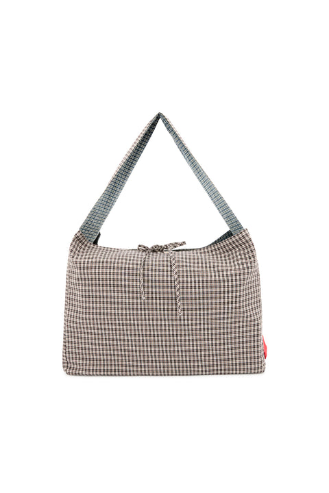 Plaid Reversible Crossbody Tote
