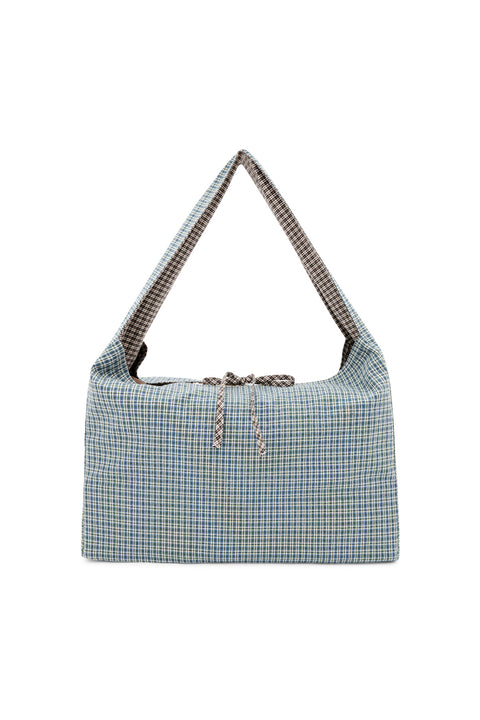 Plaid Reversible Crossbody Tote