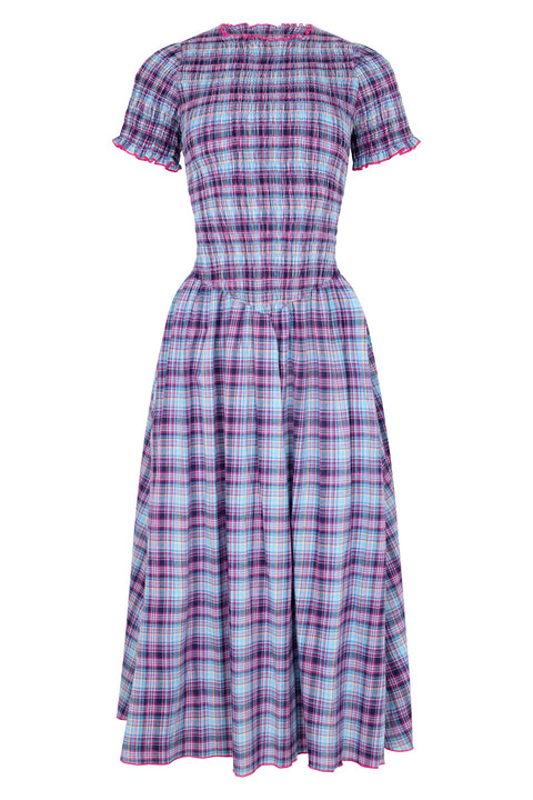Grape Plaid Marta Dress