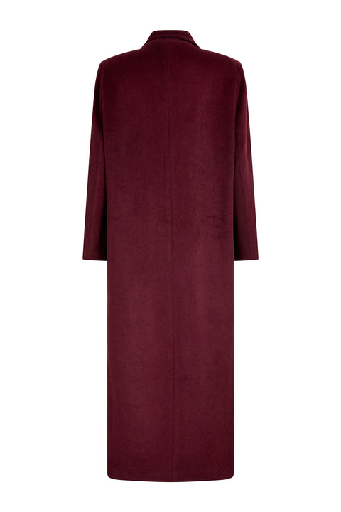 Merlot Long Wool Coat