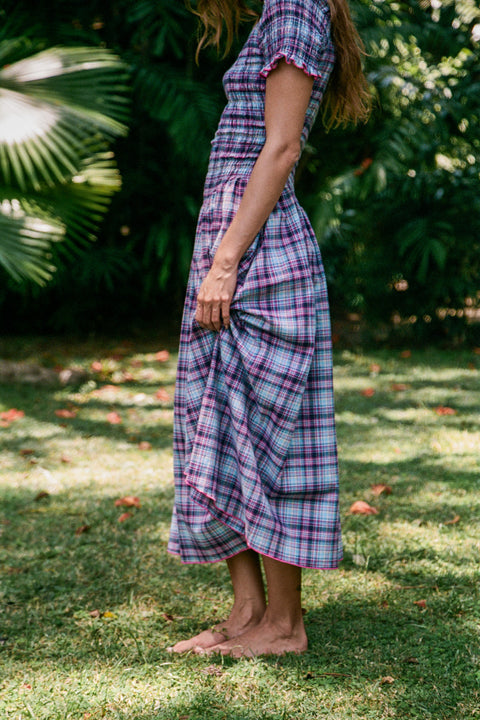Grape Plaid Marta Dress