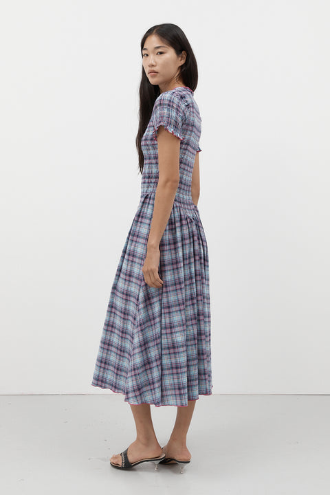 Grape Plaid Marta Dress