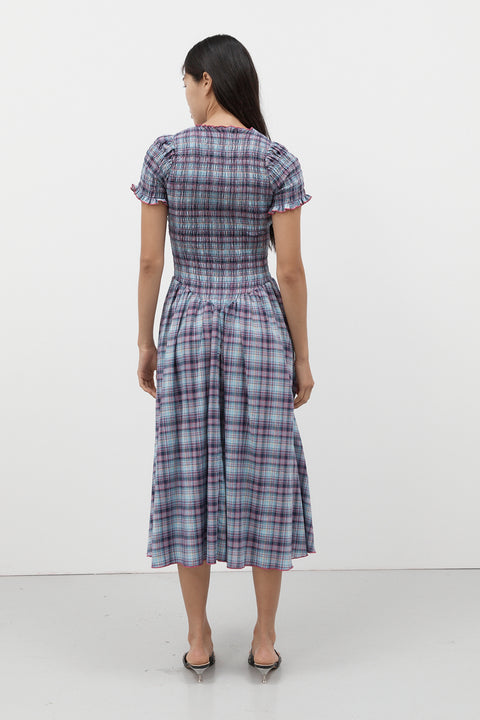 Grape Plaid Marta Dress
