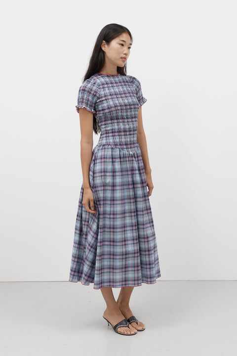 Grape Plaid Marta Dress