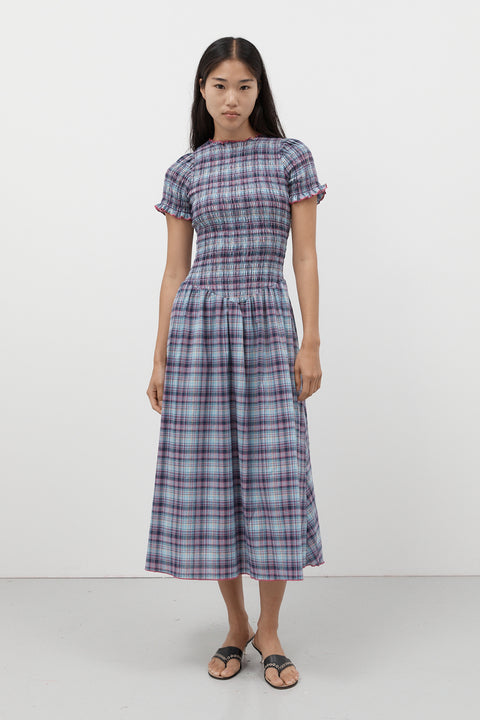Grape Plaid Marta Dress