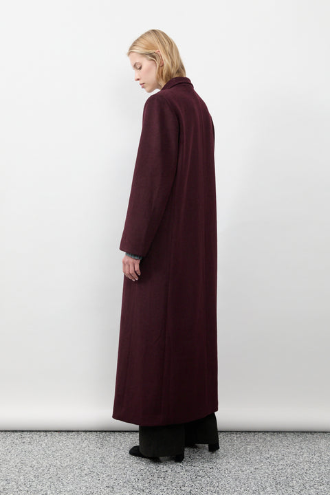 Merlot Long Wool Coat
