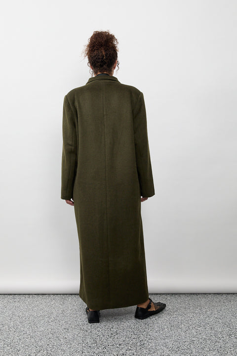 Moss Long Wool Coat