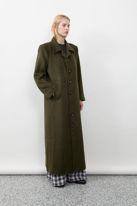 Moss Long Wool Coat