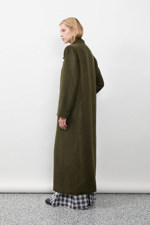 Moss Long Wool Coat