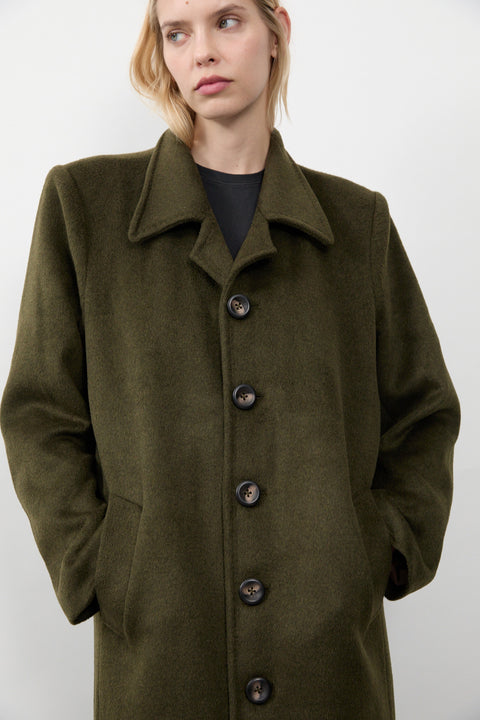 Moss Long Wool Coat