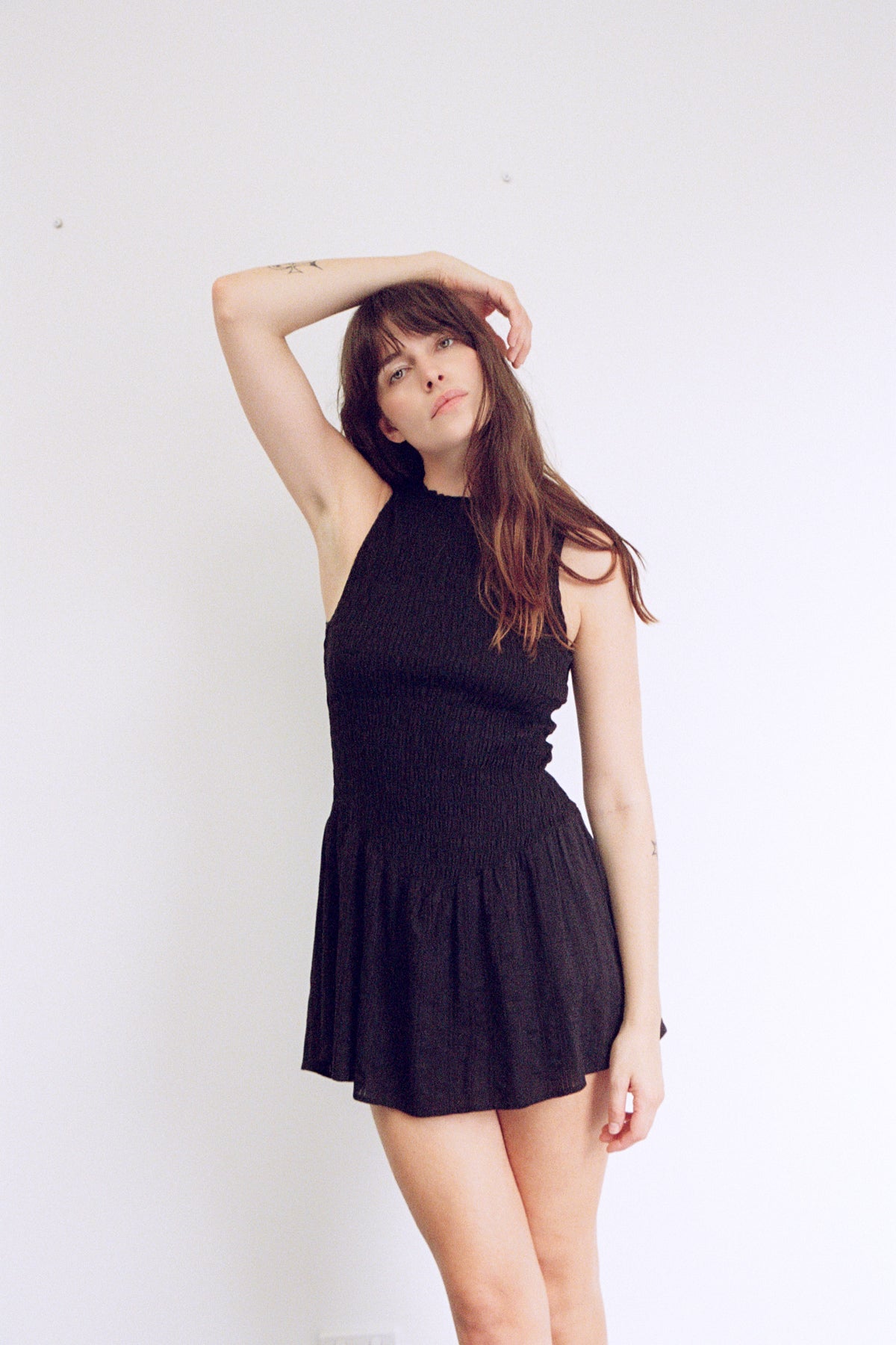 ruched mini dress apres studio Ruched Mini Dress