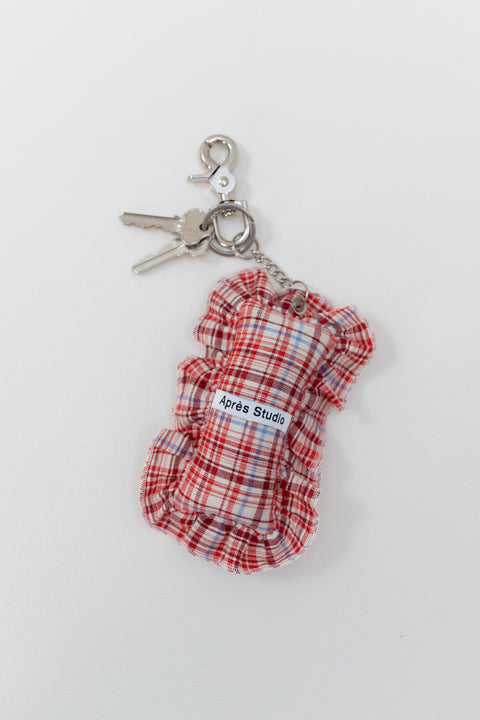 Strawberry Plaid Keyring
