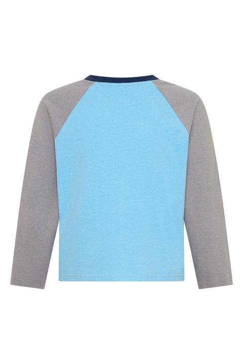 Blue Raglan Top