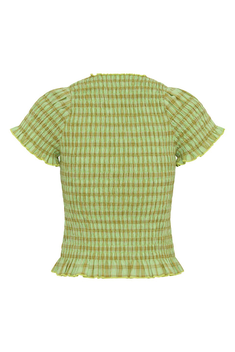 Lime Ruched Tee
