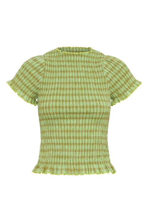Lime Ruched Tee