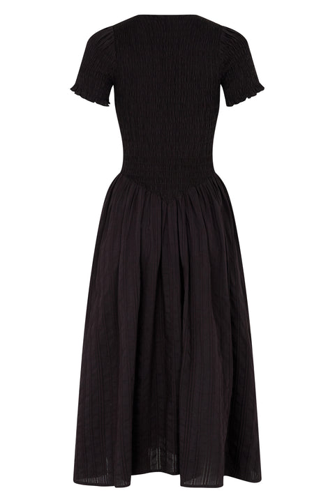 apres midi dresses Apres Studio Square Neckline Midi Length Dress - Black Dresses, Clothing - WAPTP20039