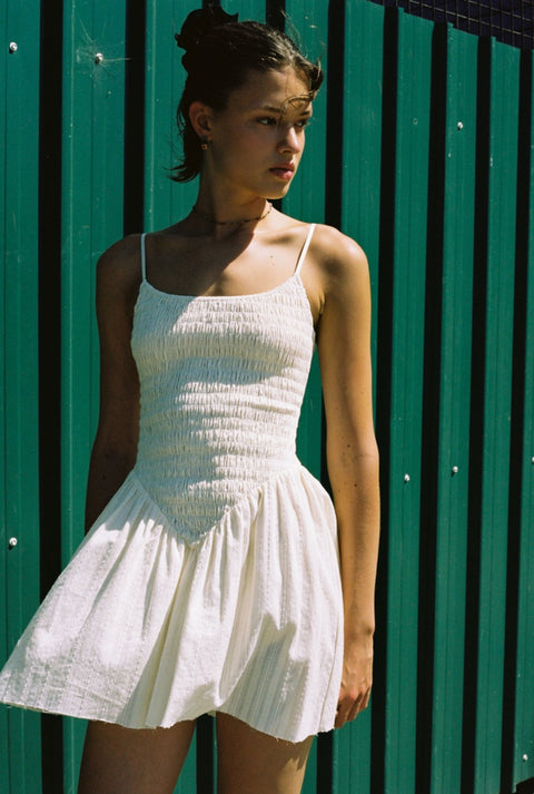 mini ballerina dress Garden Ballerina Mini Dress White
