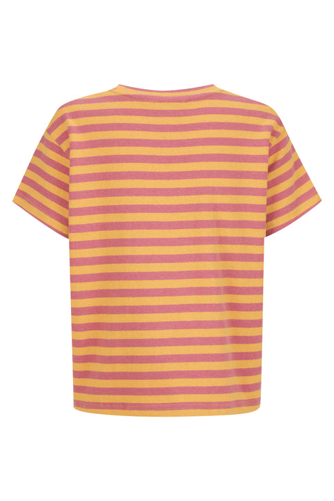 Grapefruit Stripe Hemp Baby Tee
