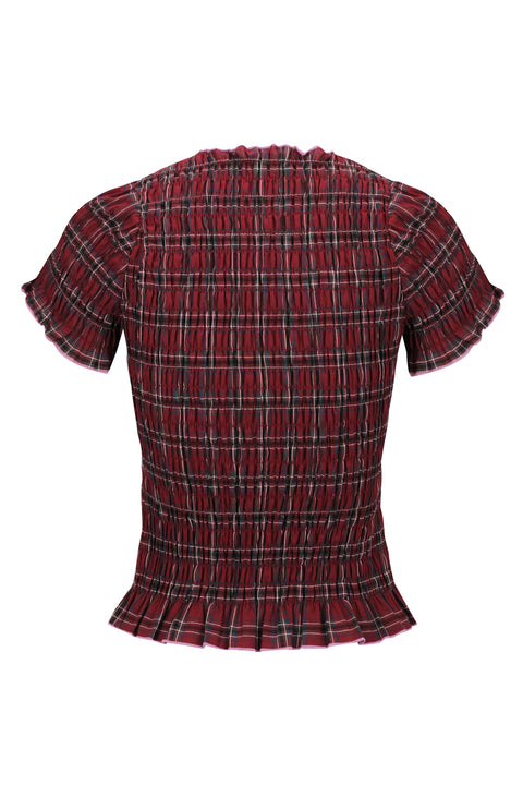 Aubergine Ruched Tee