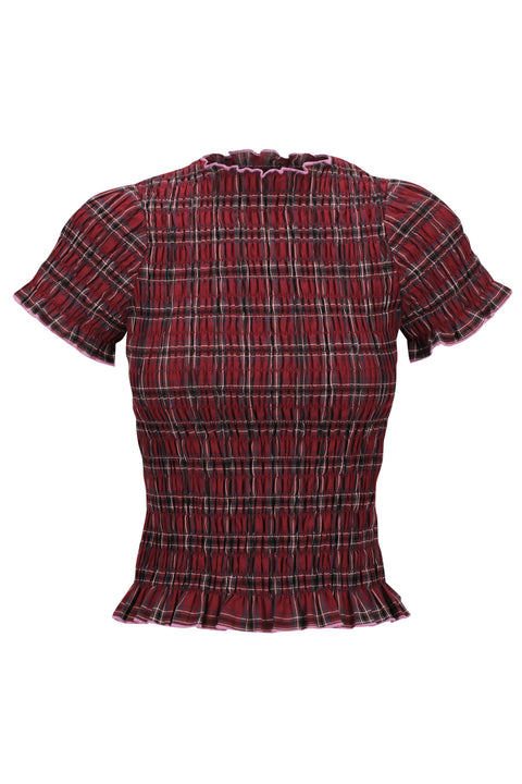 Aubergine Ruched Tee