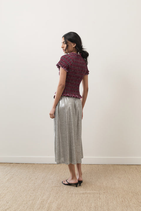 Aubergine Ruched Tee