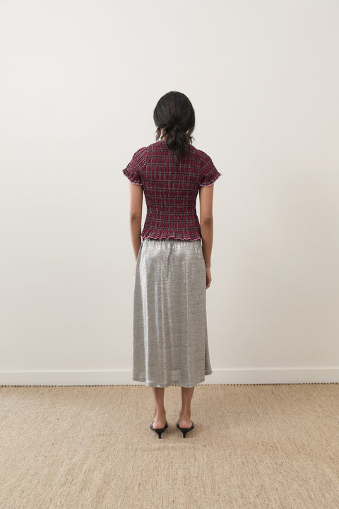 Aubergine Ruched Tee
