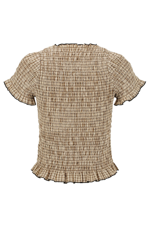 Bamboo Ruched Button Tee