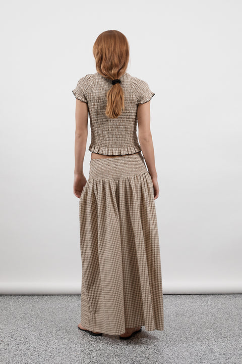 Bamboo Ruched Button Tee