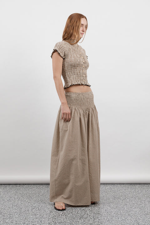 Bamboo Ruched Button Tee