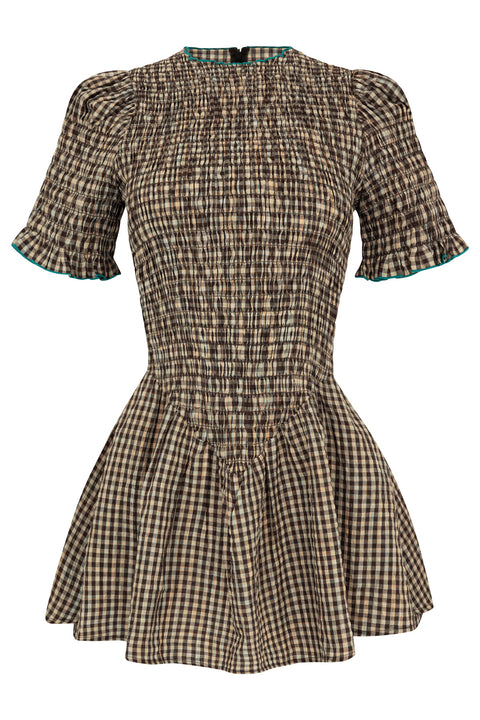 Biscuit Plaid Picnic Dress