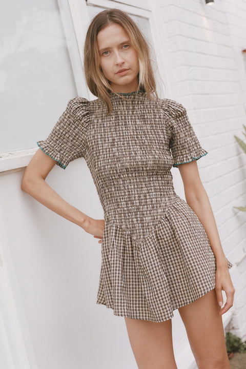 Biscuit Plaid Picnic Dress