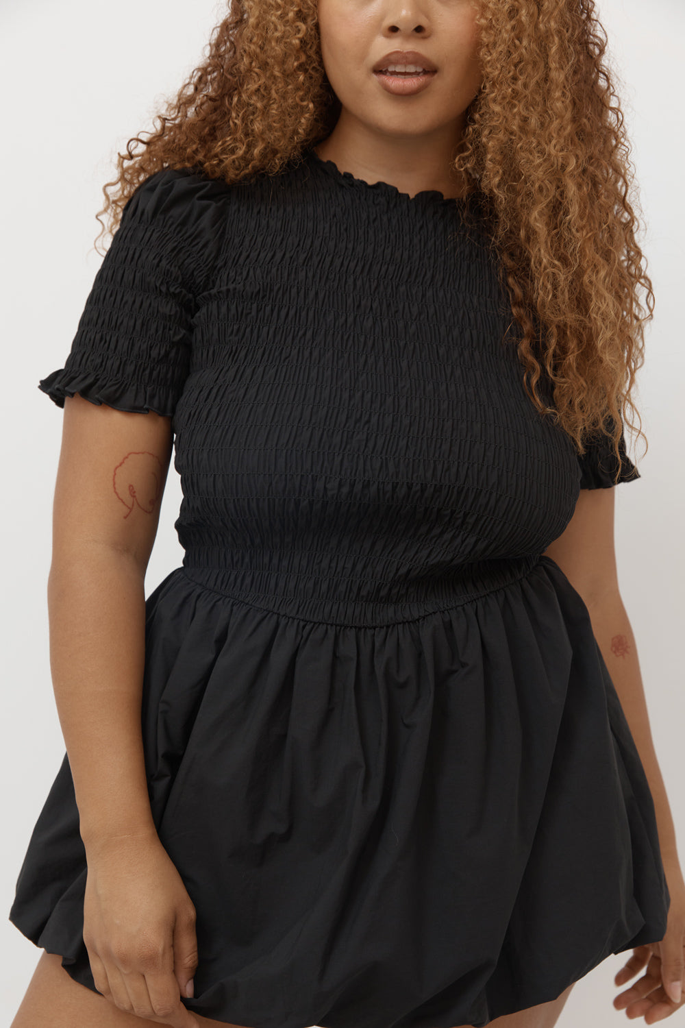 Plus size outlet black bubble skirt