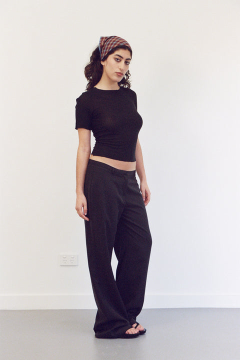 Black Straight Leg Pant
