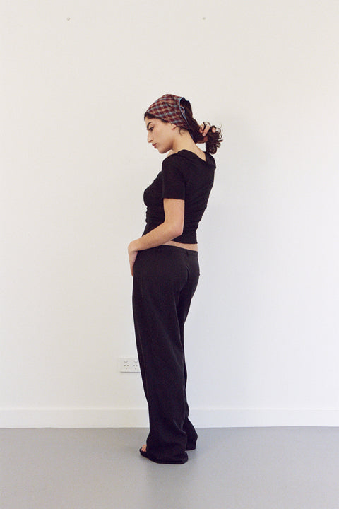 Black Straight Leg Pant