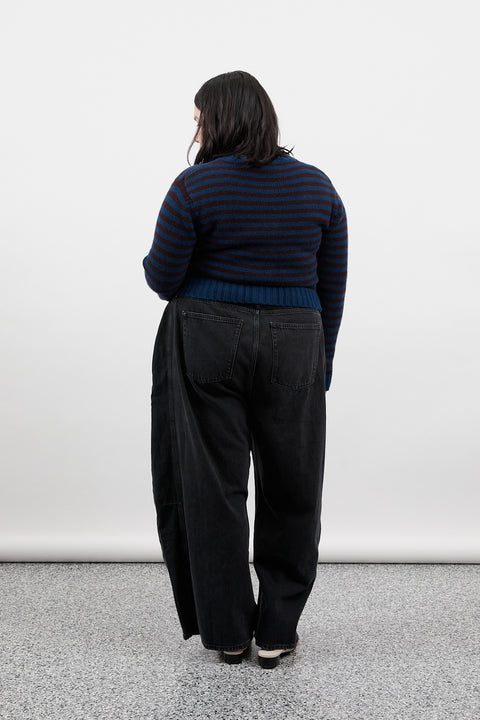 Blackberry Stripe Wool Cardigan