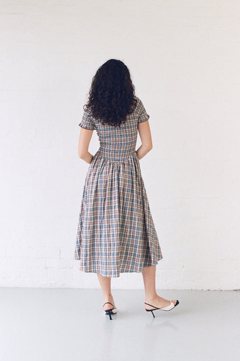 Blue Check Marta Dress