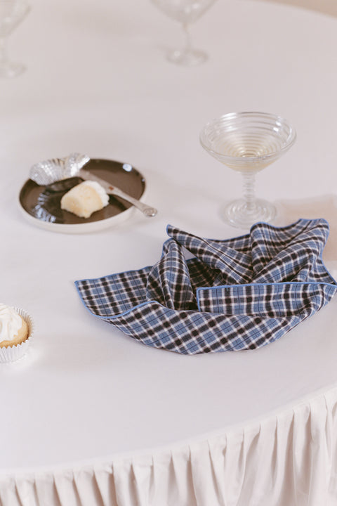 Blue Plaid Offcut Napkins