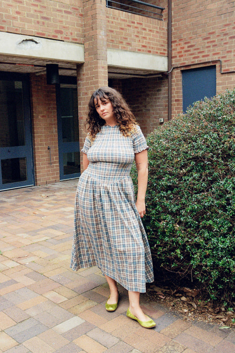 Blue Check Marta Dress