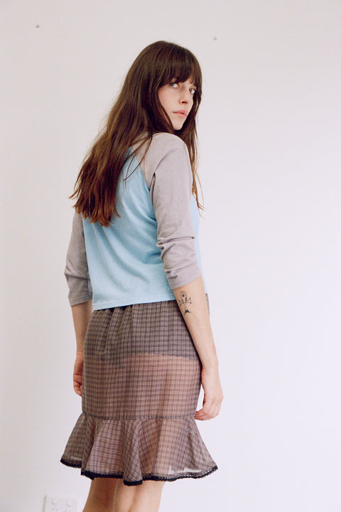 Blue Raglan Top