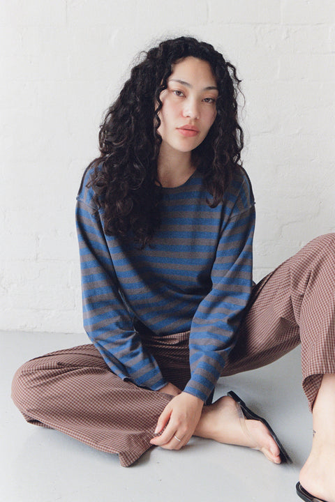Blue Stripe Hemp Longsleeve
