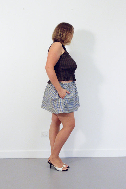 Marine Plaid Dylan Skirt