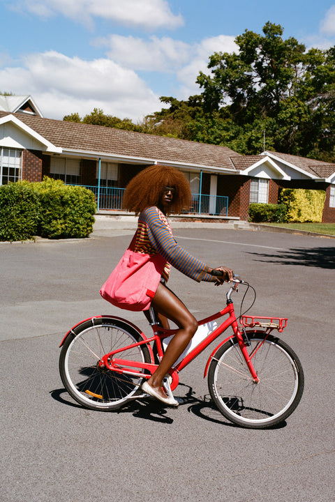Red Crossbody Tote