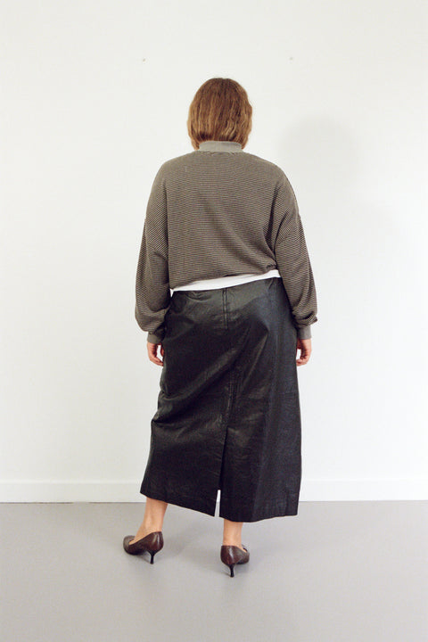 Charcoal Stripe Hemp Crew