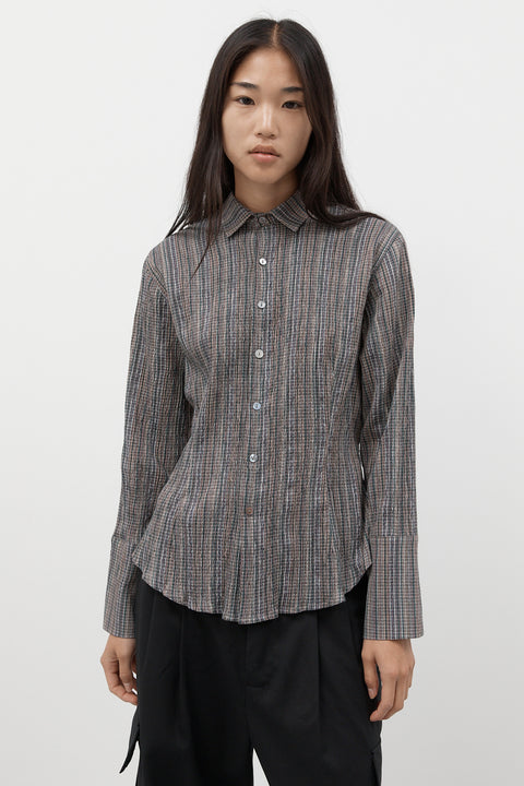 Charcoal Stripe Tailored Shirt