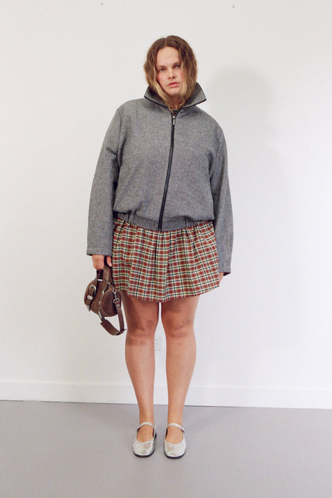 Charcoal Wool Bomber Jacket [final sale]