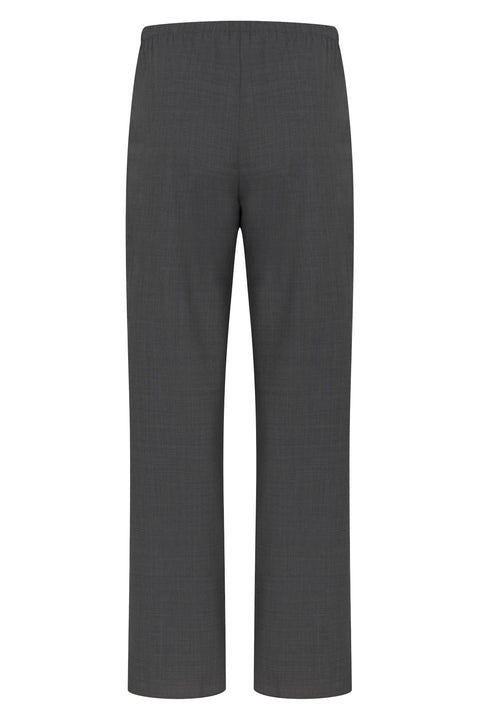 Charcoal Elastic Wool Pant