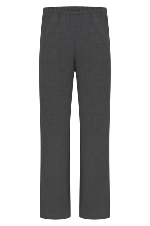 Charcoal Elastic Wool Pant