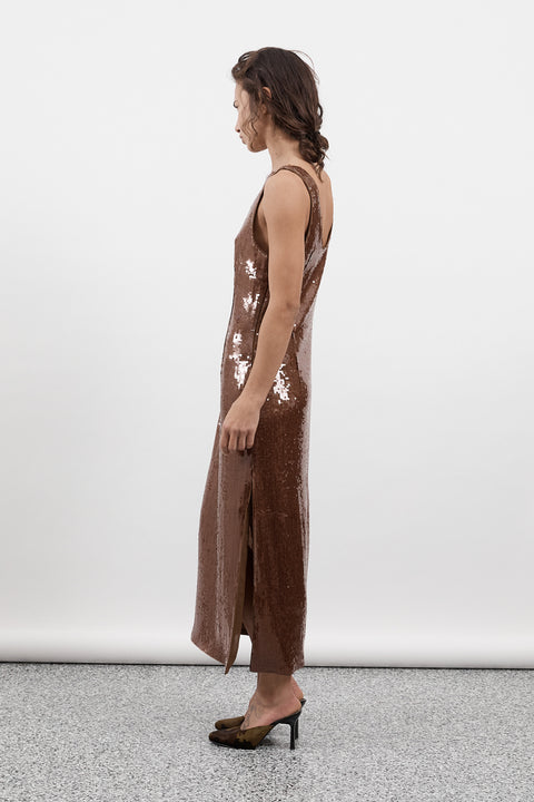 Chocolate Sequin Dress S Chocolate Sequin Dress S