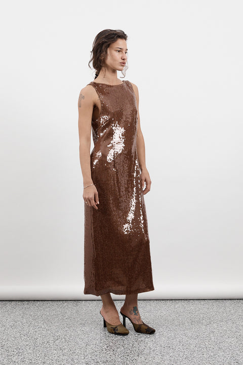 Chocolate Sequin Dress S Chocolate Sequin Dress S