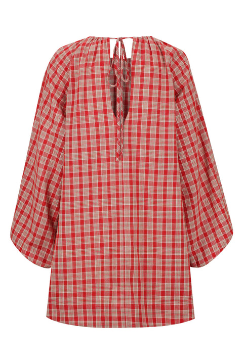 Cranberry Plaid Edie Dress
